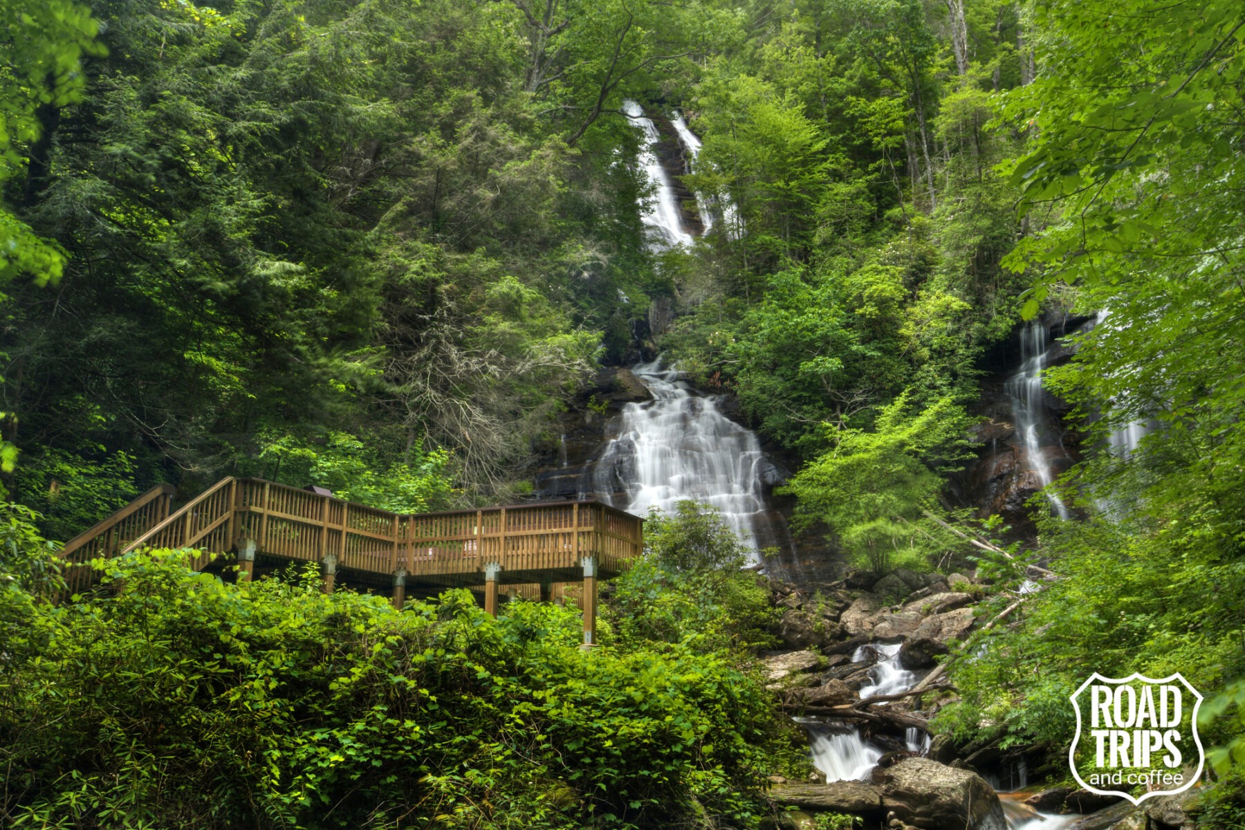 The Upper Observation Deck near the base of Anna Ruby Falls.