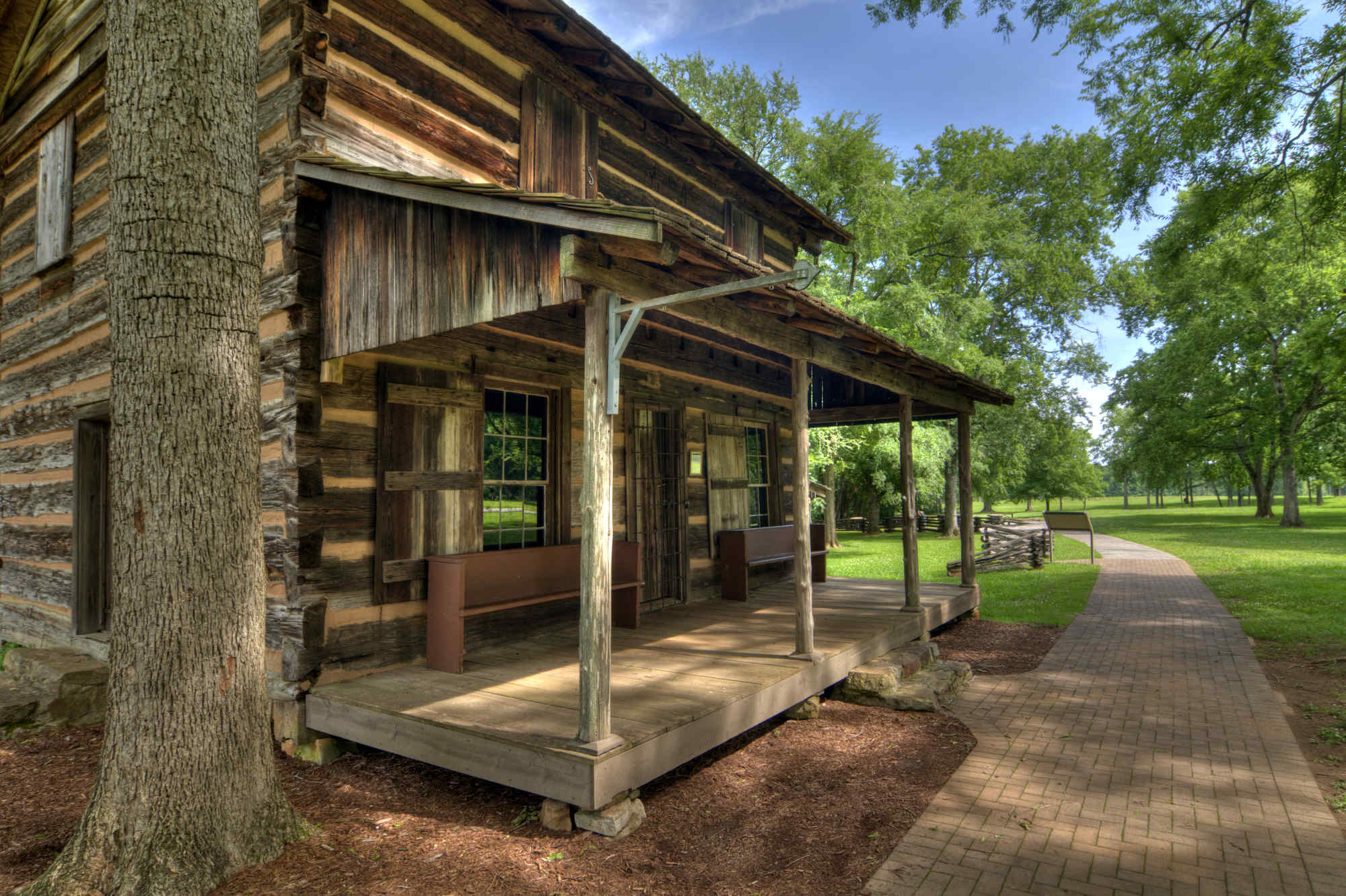 The Logan Log House at Ninety Six National Historic Site in South Carolina.