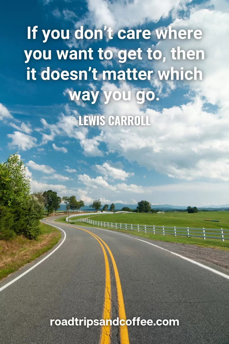 “If you don’t care where you want to get to, then it doesn’t matter which way you go.” – Lewis Carroll